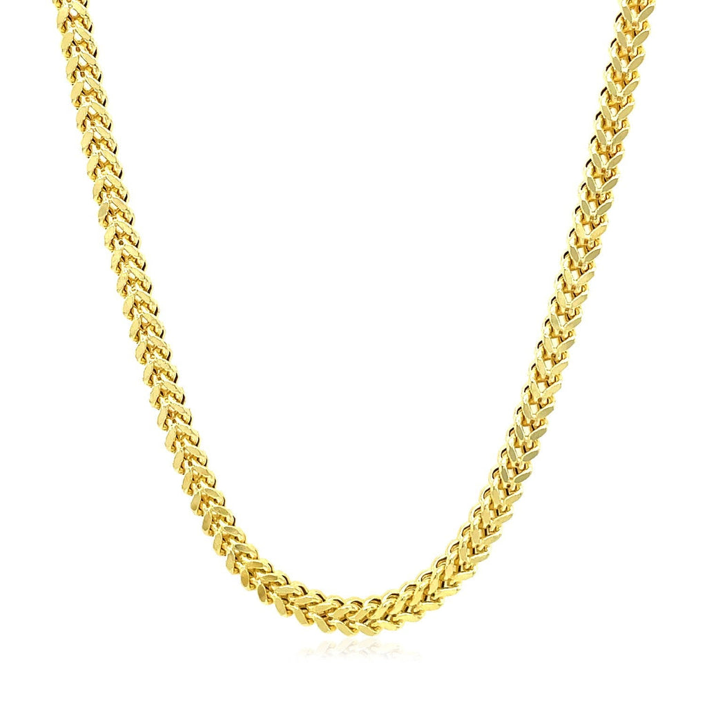 14K Yellow Gold Square Franco Chain (5.30 mm)