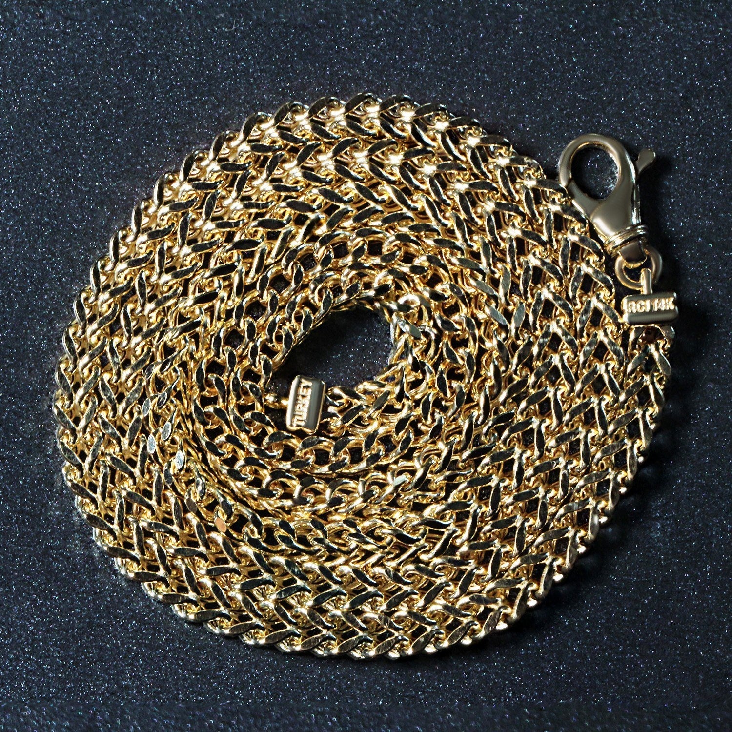 14K Yellow Gold Square Franco Chain (5.30 mm)
