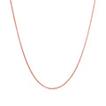14k Rose Gold Diamond Cut Round Wheat Chain (0.70 mm)