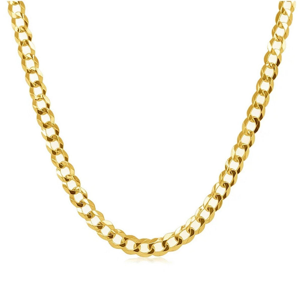 14k Yellow Gold Solid Curb Chain (4.70 mm)