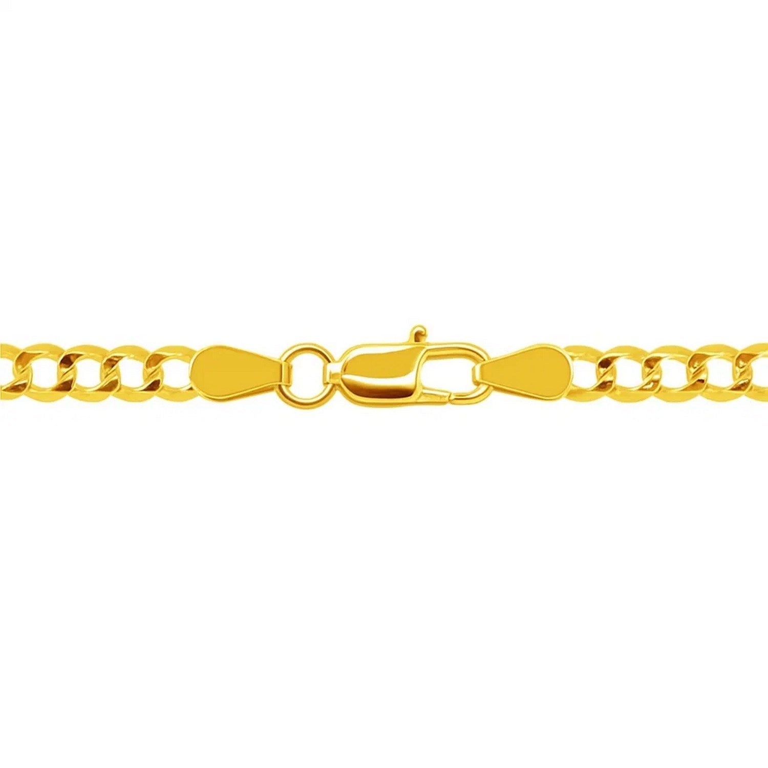 14k Yellow Gold Solid Curb Chain (4.70 mm)