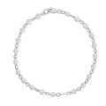 14k White Gold Bracelet with Polished Circles (4.00 mm)