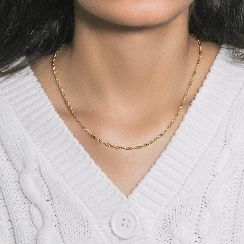 14k Yellow Gold Singapore Chain (2.10 mm)