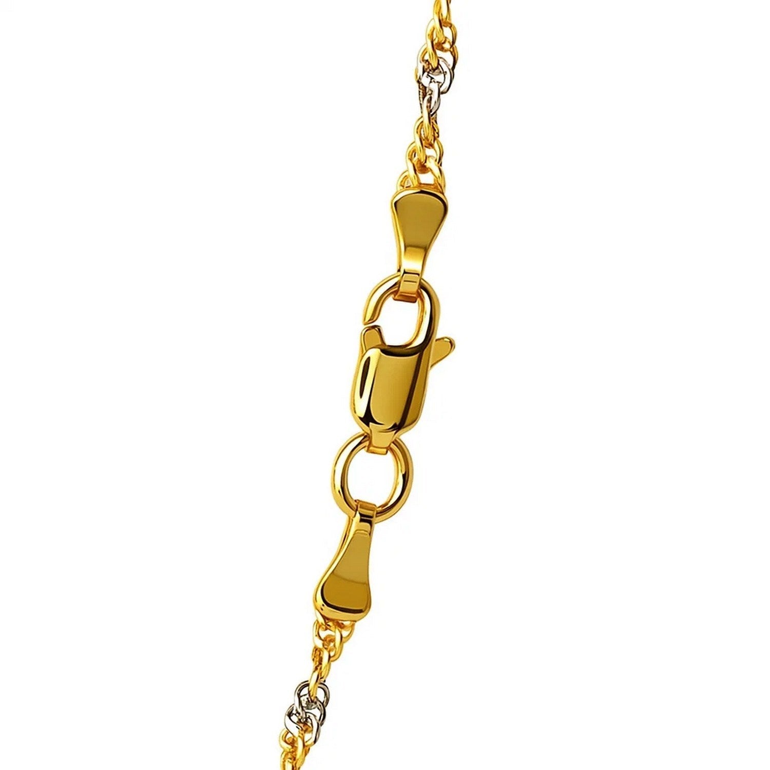 14k Two-Tone Gold Singapore Chain (2.50 mm)
