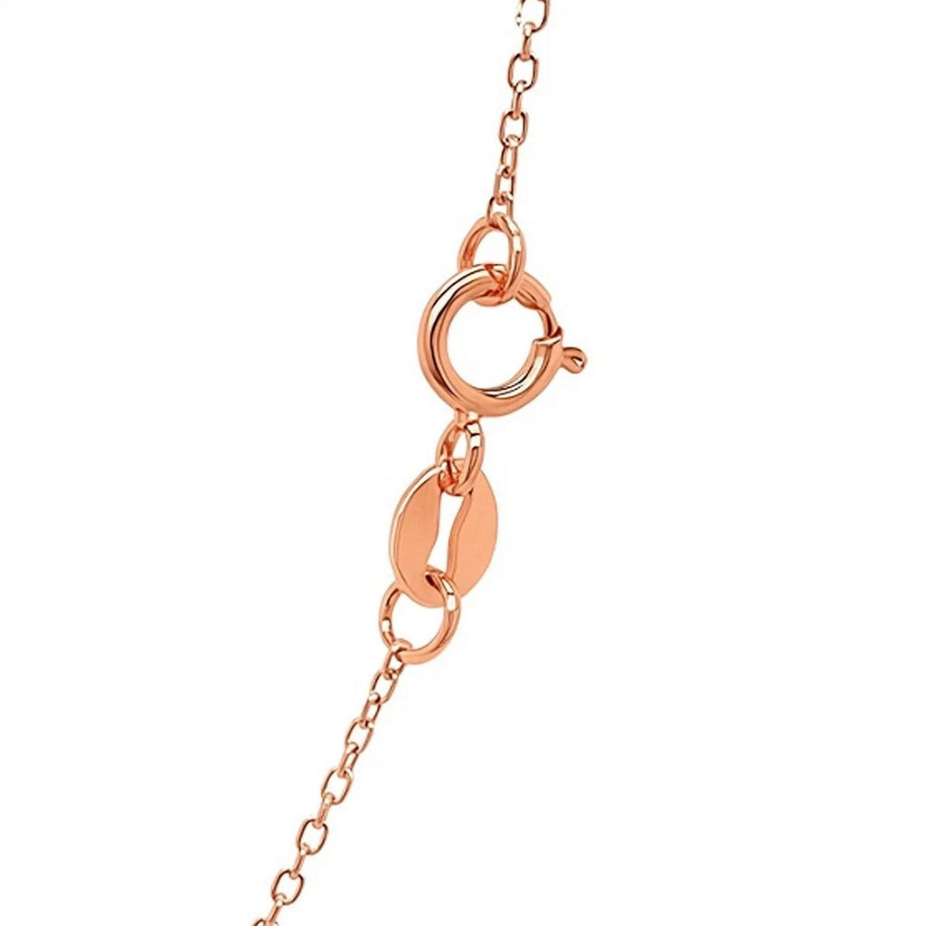14k Rose Gold Diamond Cut Cable Link Chain (1.10 mm)
