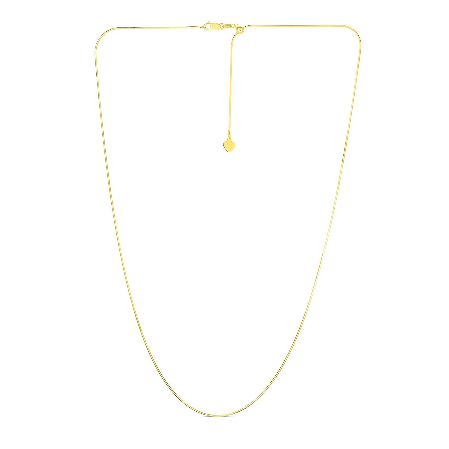 14k Yellow Gold Adjustable Snake Chain 0.85mm
