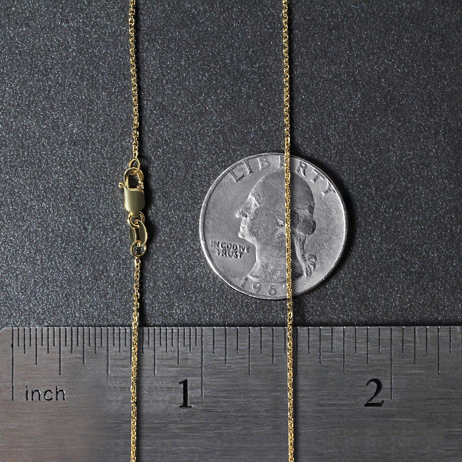 10k Yellow Gold Cable Chain (1.10 mm)