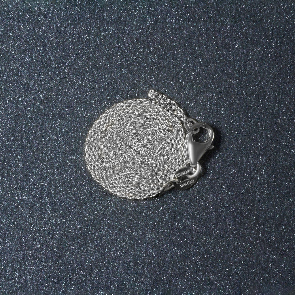 14k White Gold Oval Cable Link Chain (0.97 mm)