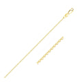 14k Yellow Gold Diamond Cut Cable Link Chain (1.10 mm)