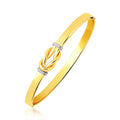 Intertwined Knot Slip On Bangle in 14k Two-Tone Gold (5.0mm)