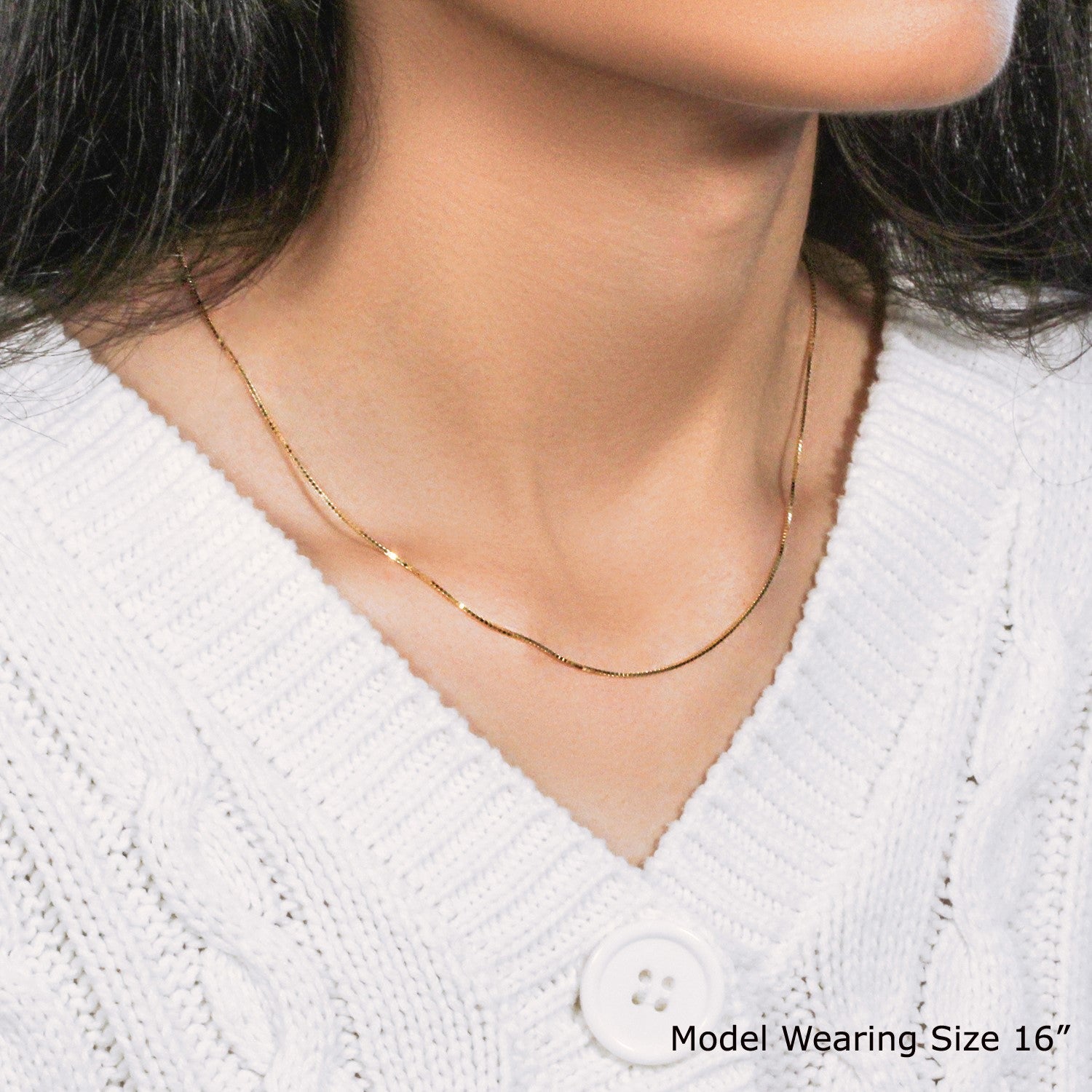 14k Yellow Gold Classic Box Chain (0.75 mm)