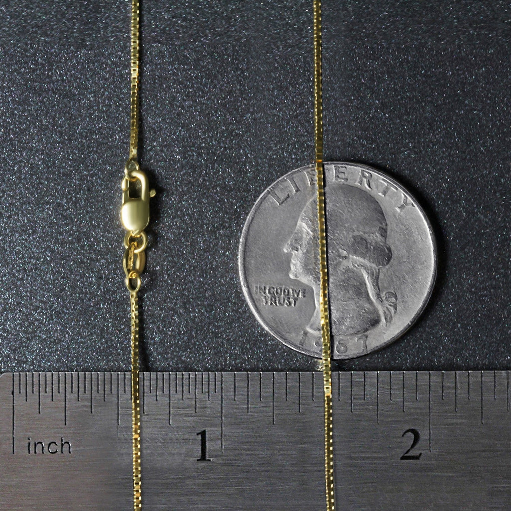 14k Yellow Gold Classic Box Chain (0.75 mm)