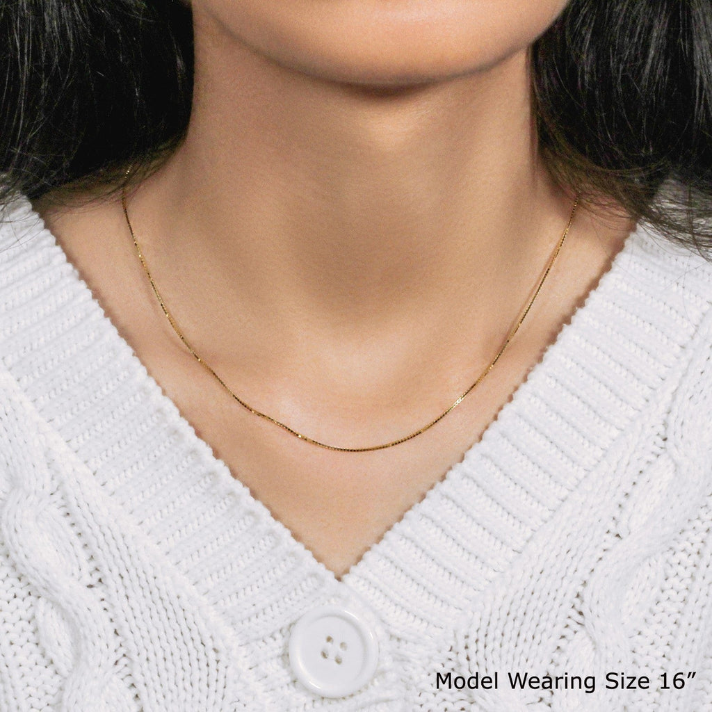 14k Yellow Gold Classic Box Chain (0.75 mm)
