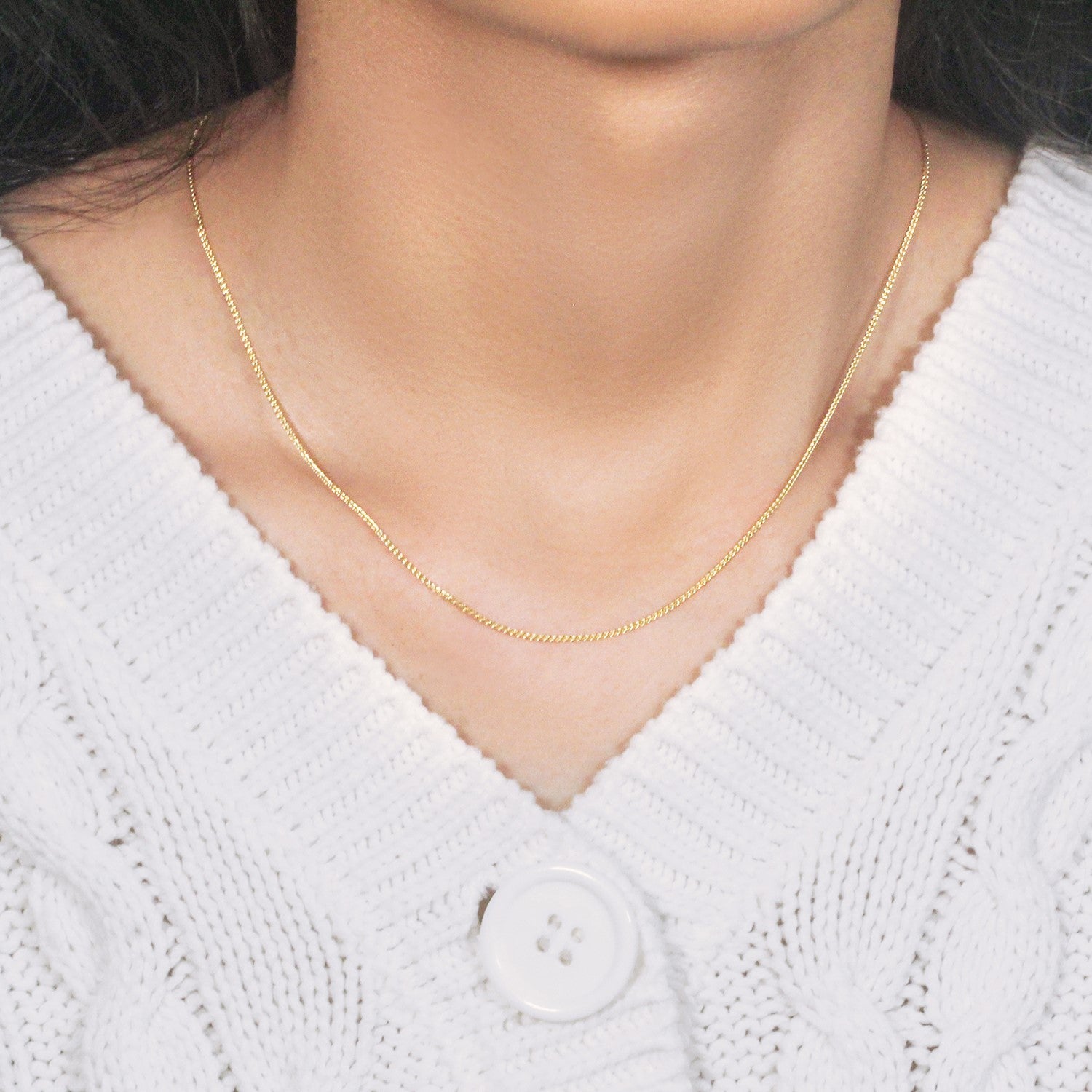 14k Yellow Gold Round Wheat Chain (1.00 mm)