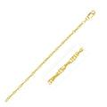 2.1mm 14k Yellow Gold Singapore Bracelet