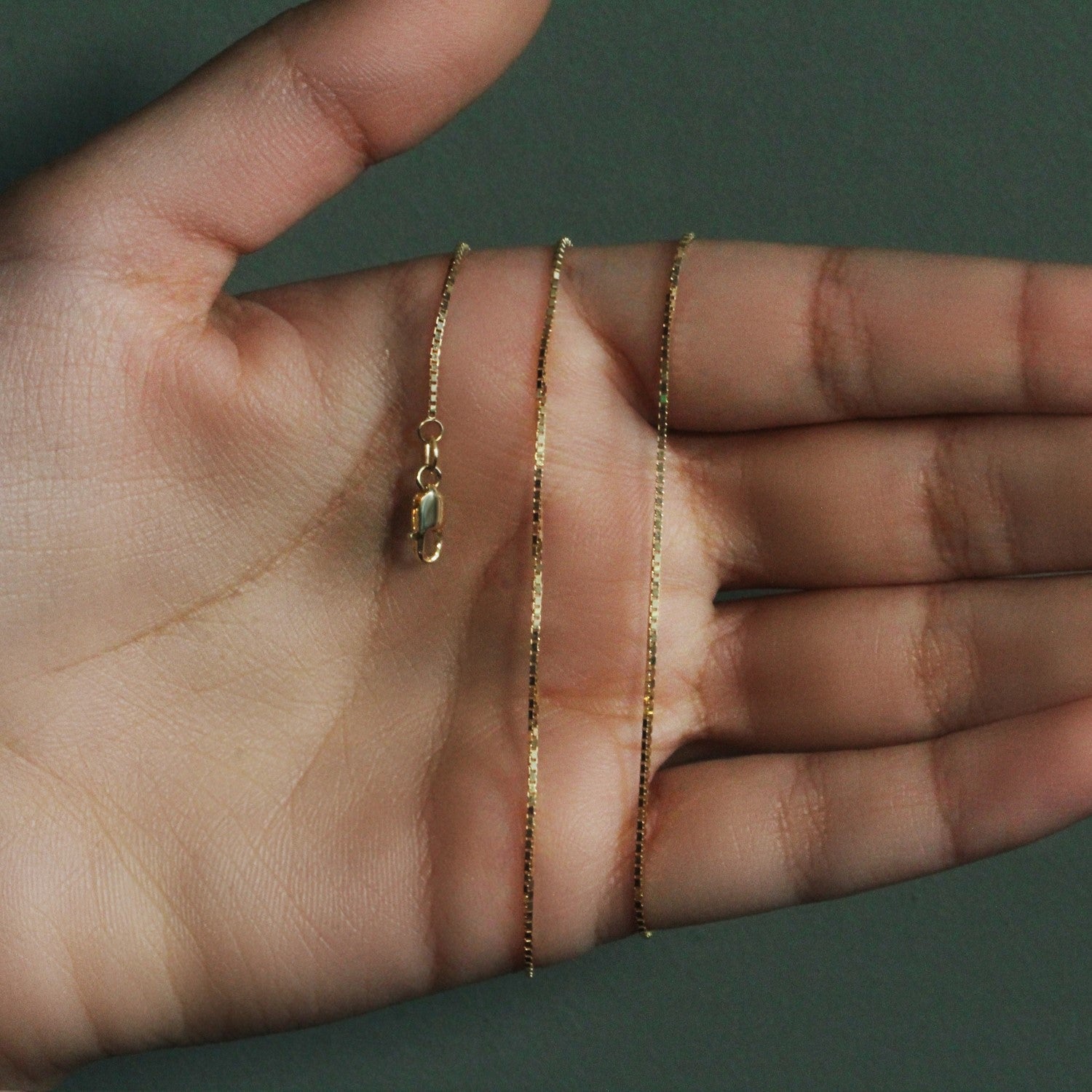 14k Yellow Gold Classic Box Chain (0.85 mm)