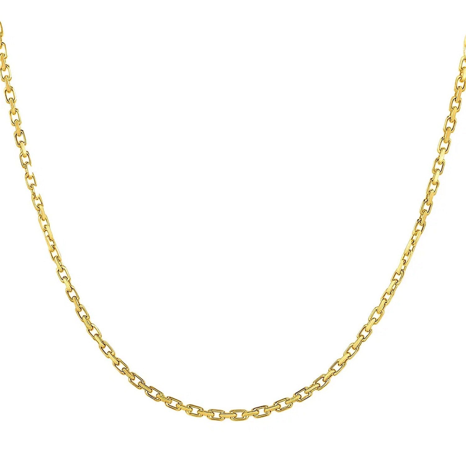 14k Yellow Gold French Cable Link Chain (2.50 mm)