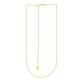 14k Yellow Gold Adjustable Wheat Chain (1.00 mm)