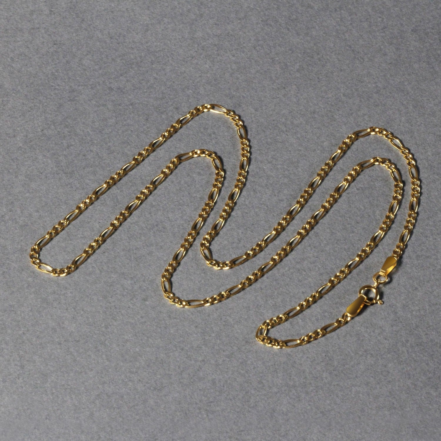 14k Yellow Gold Solid Figaro Chain (1.90 mm)