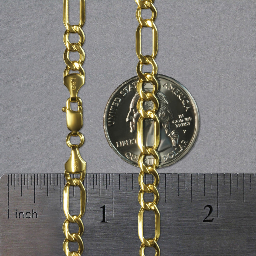 10k Yellow Gold Lite Figaro Chain (5.60 mm)