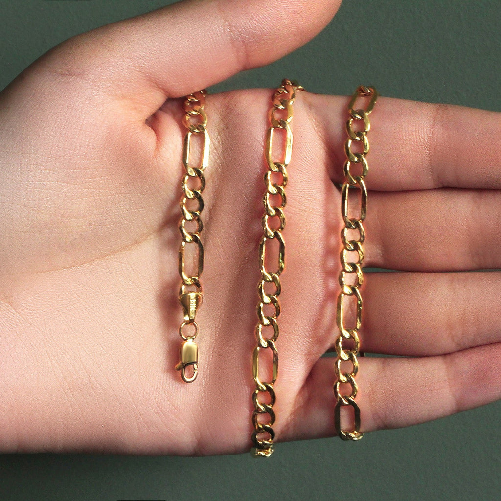 10k Yellow Gold Lite Figaro Chain (5.60 mm)