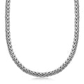 Oxidized Sterling Silver Wheat Style Chain Men's Necklace