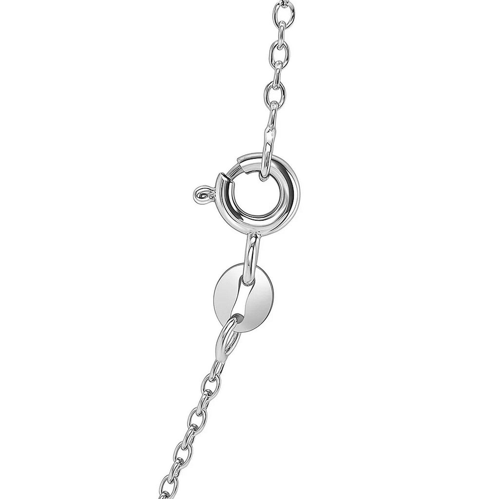 14k White Gold Faceted Cable Link Chain (1.2 mm)