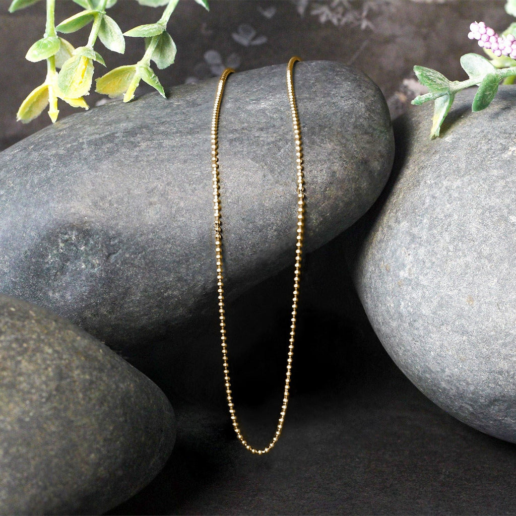 14k Yellow Gold Bead Chain 1.0mm