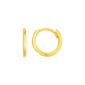 14k Yellow Gold Petite Polished Round Hoop Earrings