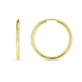 14k Yellow Gold Endless Round Hoop Earrings(2x21mm)