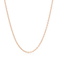 18k Rose Gold Round Oval Link Chain (1.50 mm)