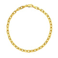 14k Yellow Gold French Cable Chain Bracelet  (2.50 mm)