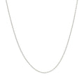 14k White Gold Oval Cable Link Chain (0.85 mm)