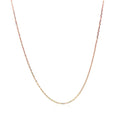 18k Rose Gold Diamond Cut Cable Link Chain (0.75 mm)