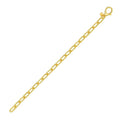 14K Yellow Gold Charm Lock Paperclip Chain