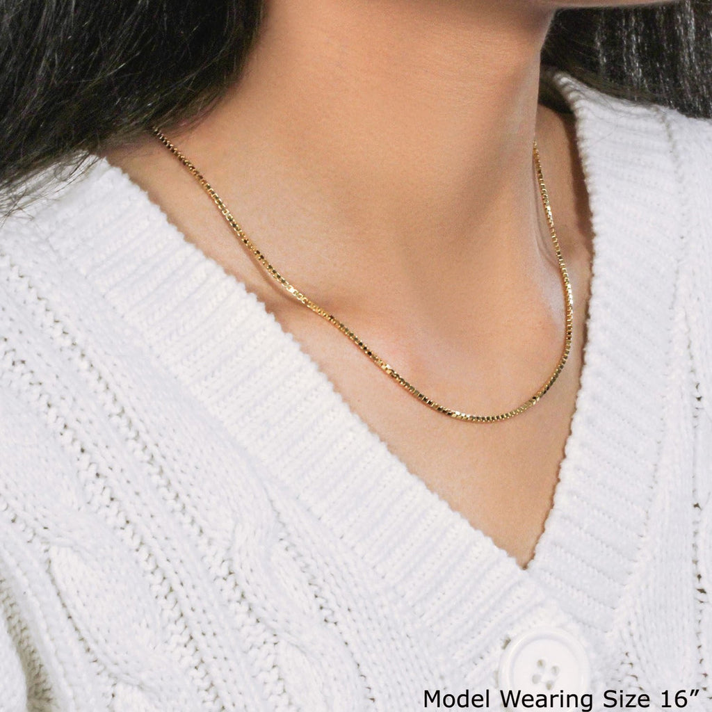 14k Yellow Gold Semi Solid Box Chain (1.80 mm)