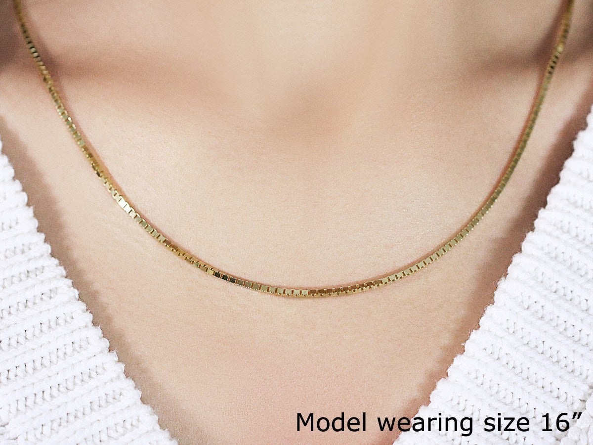 14k Yellow Gold Semi Solid Box Chain (1.80 mm)