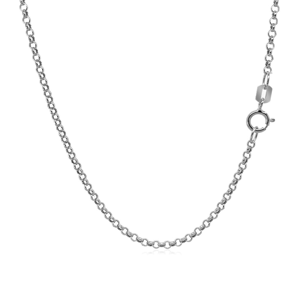 14k White Gold Rolo Chain 1.9mm