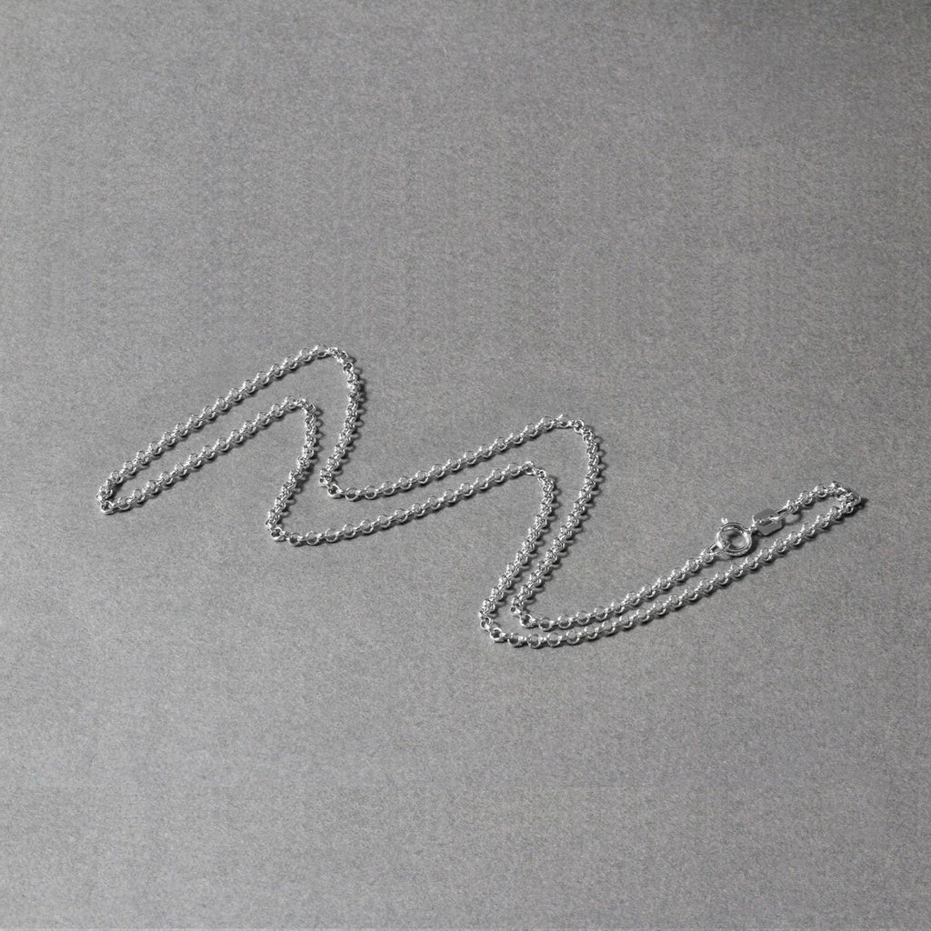 14k White Gold Rolo Chain (1.90 mm)