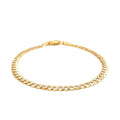 14k Two Tone Gold Pave Curb Bracelet (3.60 mm)
