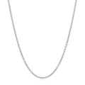 14k White Gold Round Cable Link Chain (1.50 mm)