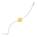 14k Yellow Gold 7 inch Bracelet with Compass (1.00 mm)