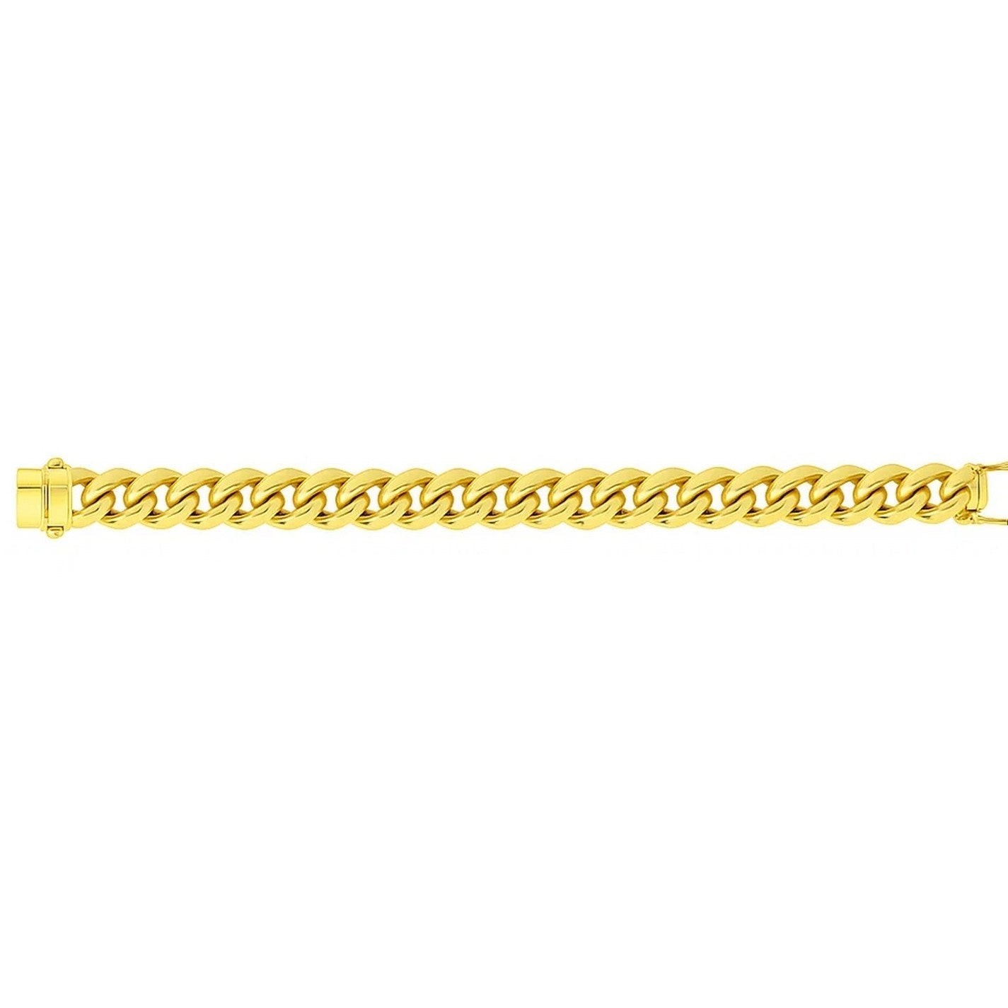 14k Yellow Gold Polished Miami Cuban Chain Necklace