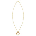 14K Tri Color Gold Interlocking Circle Pendant Necklace