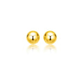 14k Yellow Gold Spherical Stud Earrings (8mm)