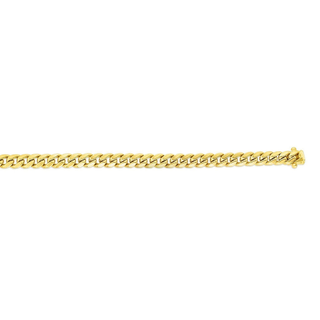 10k Yellow Gold Semi Solid Miami Cuban Bracelet (5.00 mm)