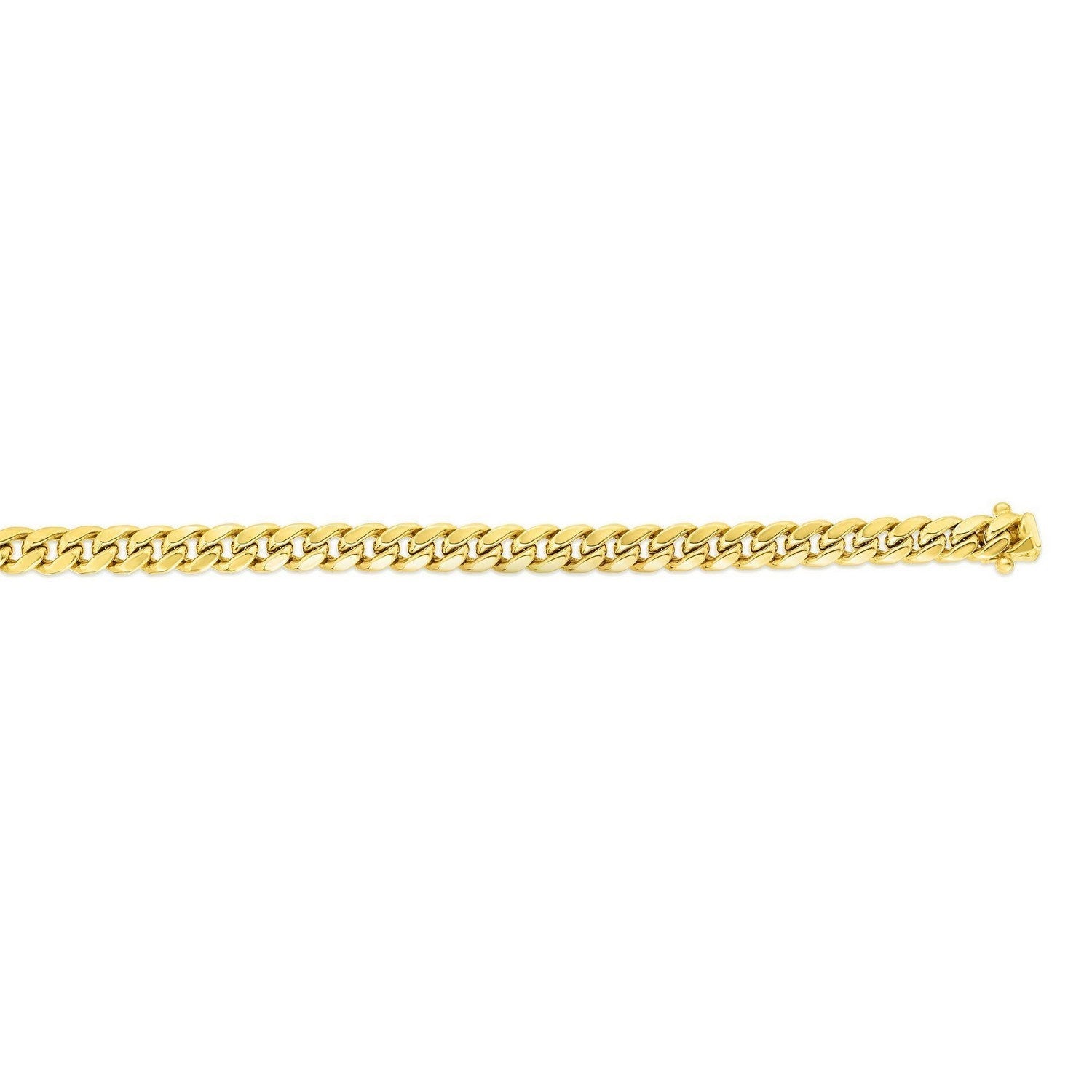 10k Yellow Gold Semi Solid Miami Cuban Bracelet (5.00 mm)
