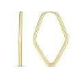 14k Yellow Gold Endless Marquise Hoops