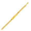 14k Yellow Gold Men's ID Cuban Chain Bracelet