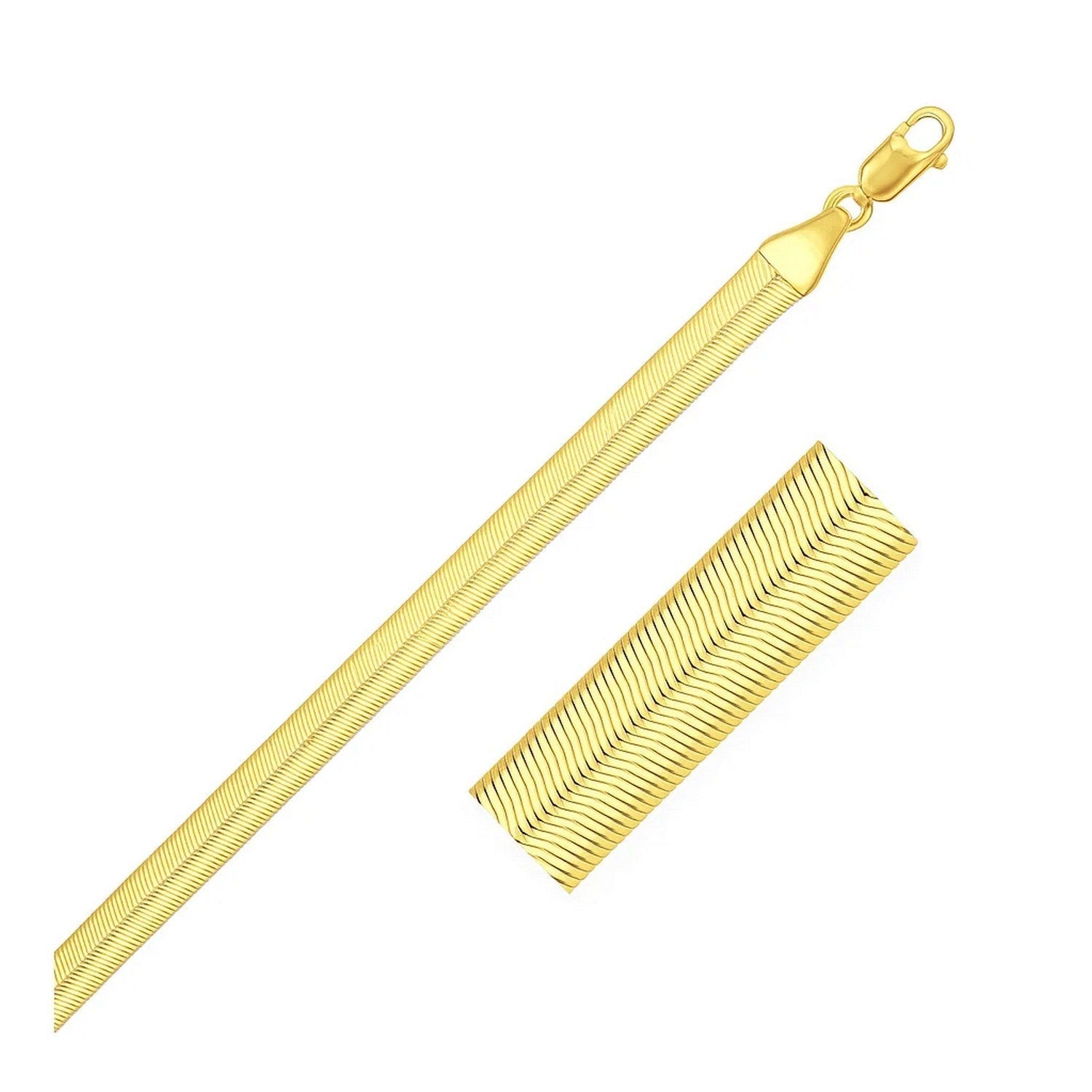 Imperial Herringbone Bracelet in 10k Yellow Gold  (3.80 mm)